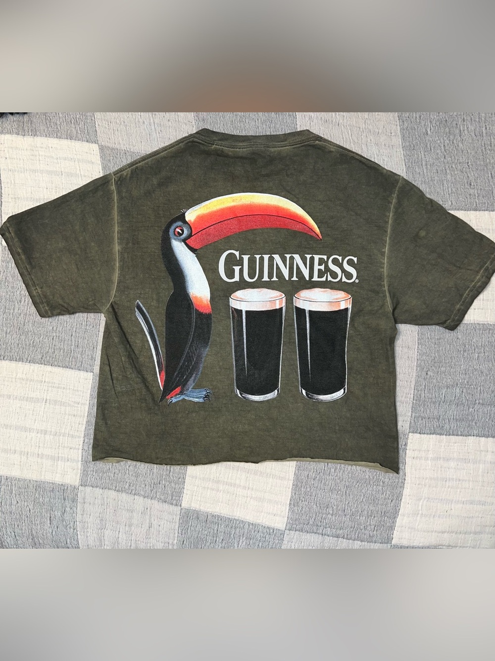 Guinness Olive Green Toucan Graphic T-Shirt